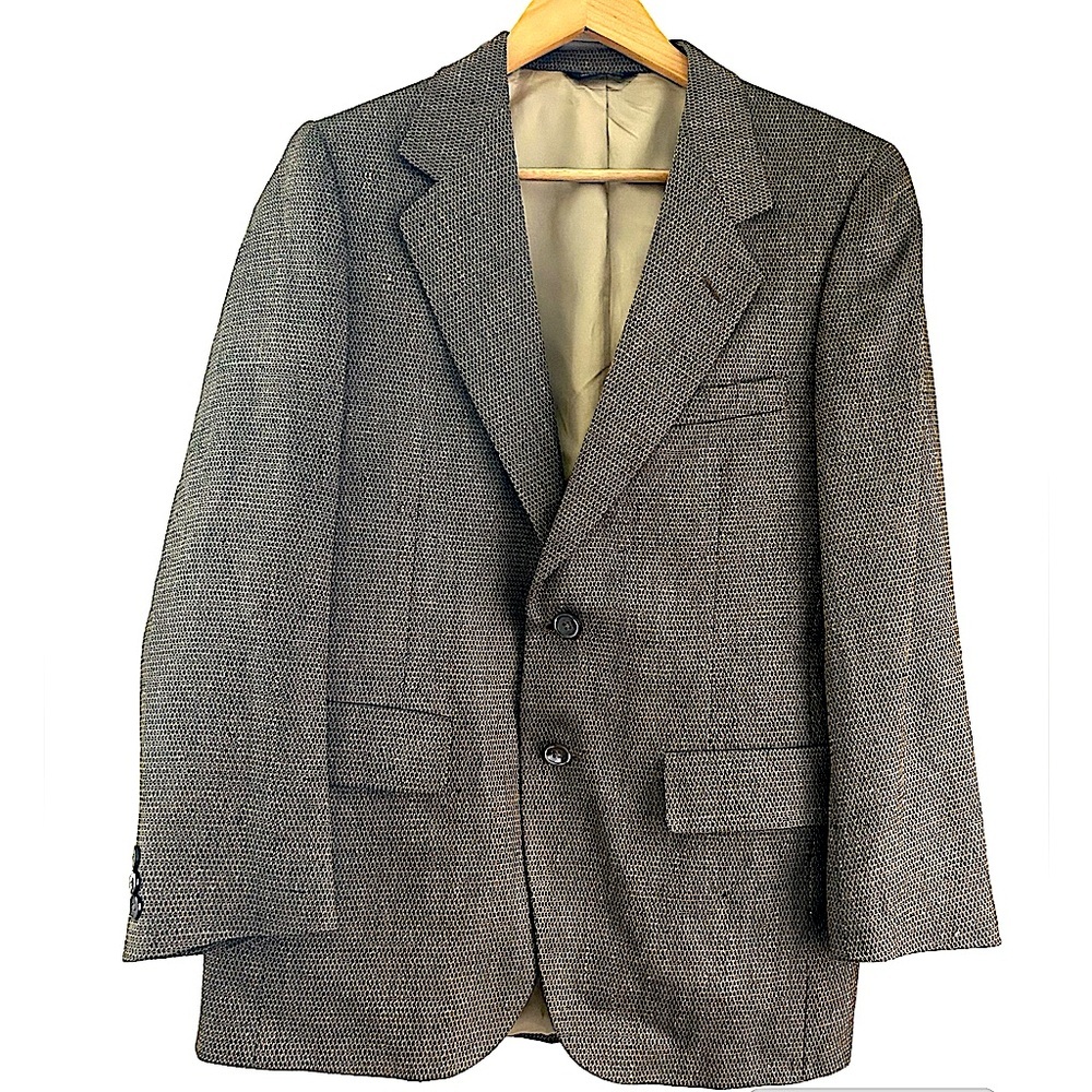 Vintage Lanvin Paris Men’s Wool Textured Blazer